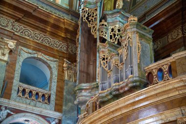 ORADEA, ROMANIA - JANUARY 27, 2018: Inside of curch in Oradea,Romania 