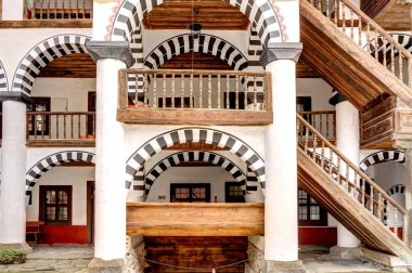 Rila, Bulgaria - April 2021 : Rila Monastery in springtime