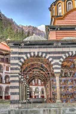 Rila, Bulgaria - April 2021 : Rila Monastery in springtime