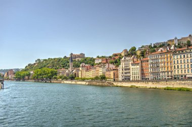 Lyon, France - August 2019 : Historical center in summer time