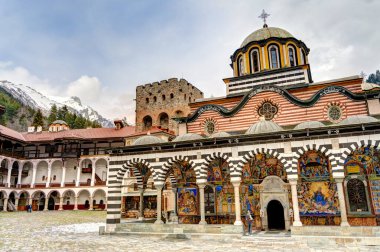 Rila, Bulgaria - April 2021 : Rila Monastery in springtime
