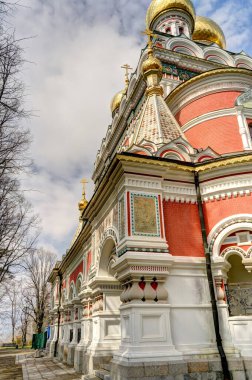 Shipka Memorial Church or Shipka Monastery view, Bulgaria, Bulgarian Orthodox church