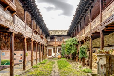 Tryavna, Bulgaria, cityscape view, Balkan range, on the Tryavna river valley, near Gabrovo