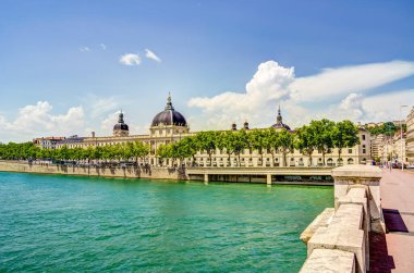 Lyon, France - August 2019 : Historical center in summer time