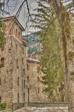 Rila, Bulgaria - April 2021 : Rila Monastery in springtime