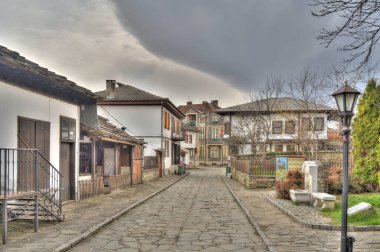 Tryavna, Bulgaria, cityscape view, Balkan range, on the Tryavna river valley, near Gabrovo