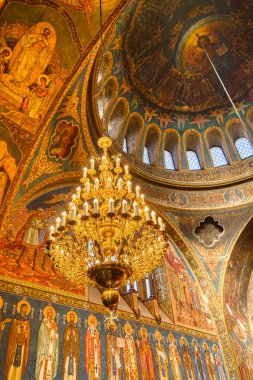 Sofia, Bulgaria - April 2021 : beautiful church in Sofia