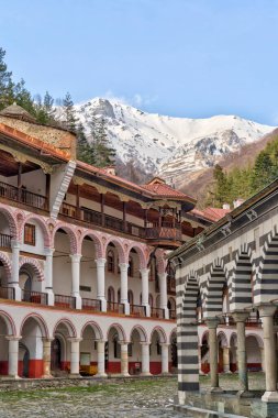 Rila, Bulgaria - April 2021 : Rila Monastery in springtime