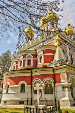 Shipka Memorial Church or Shipka Monastery view, Bulgaria, Bulgarian Orthodox church