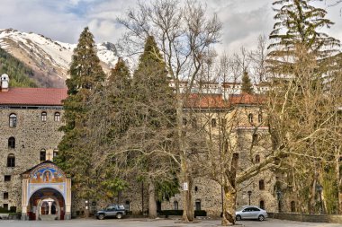 Rila, Bulgaria - April 2021 : Rila Monastery in springtime