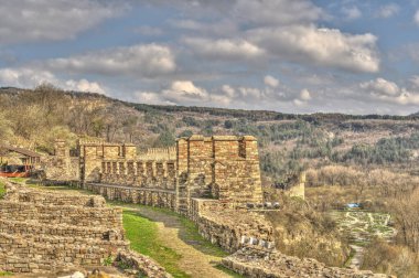 Veliko Tarnovo, Bulgaria - April 2021 : Tsarevets fortress in springtime