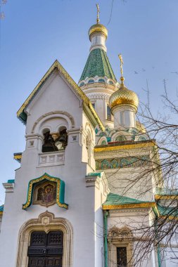 Sofia, Bulgaria - April 2021 : Historical center in sunny weather