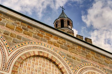 Veliko Tarnovo, Bulgaria - April 2021 : Historical center in sunny weather