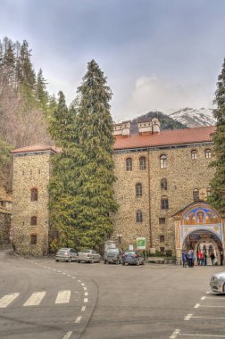 Rila, Bulgaria - April 2021 : Rila Monastery in springtime