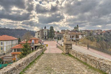Veliko Tarnovo, Bulgaria - April 2021 : Tsarevets fortress in springtime