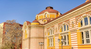 Sofia, Bulgaria - April 2021 : Historical center in sunny weather