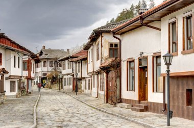 Tryavna, Bulgaria, cityscape view, Balkan range, on the Tryavna river valley, near Gabrovo