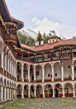 Rila, Bulgaria - April 2021 : Rila Monastery in springtime
