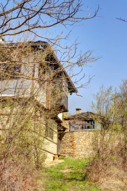 Bozhentsi, Bulgaria - April 2021: Historical village in the area of Gabrovo, is one of the most beautiful architectural reserves in Bulgaria