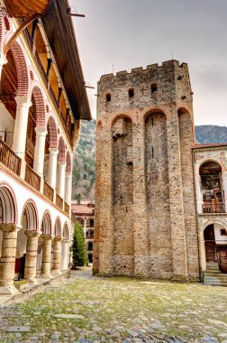 Rila, Bulgaria - April 2021 : Rila Monastery in springtime
