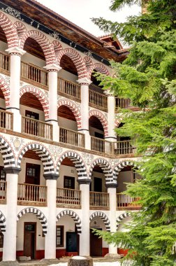 Rila, Bulgaria - April 2021 : Rila Monastery in springtime