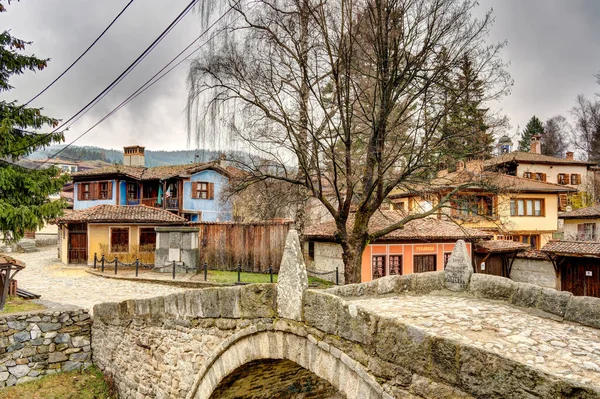 Old Town View Koprivshtitsa Town Bulgaria Topolnitsa River — Foto de Stock