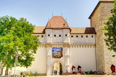 Annecy, France - August 2019 : Historical center in summer time