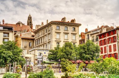 Görünümü, Le Puy-tr-Velay, bir kasaba Haute-Loire, Fransa
