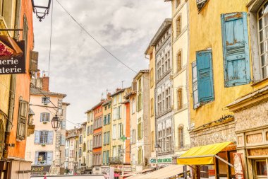 Görünümü, Le Puy-tr-Velay, bir kasaba Haute-Loire, Fransa