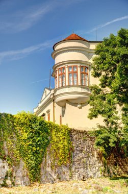 Exterior of the famous medieval castle of Sarospatak, Hungary.