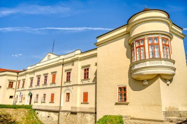 Exterior of the famous medieval castle of Sarospatak, Hungary.