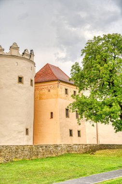 Kezmarok historical center view, Spi region, eastern Slovakia, on the Poprad River