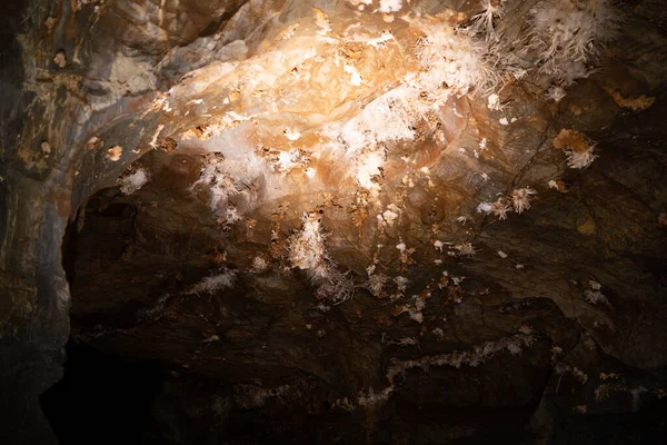 Ochtinska Aragonite Cave Slovakia — стокове фото