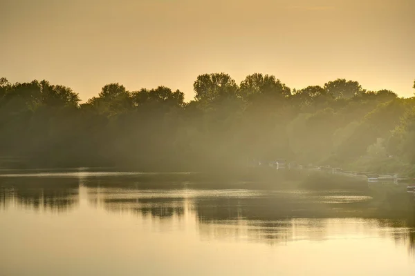 Beautiful Sunset Lake Tokaj Hungary — Stockfoto