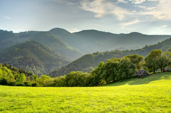 Morning Nature Landscape Mountains Vlkolinec Slovakia — 图库照片
