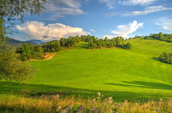 Morning Nature Landscape Mountains Vlkolinec Slovakia — Foto de Stock