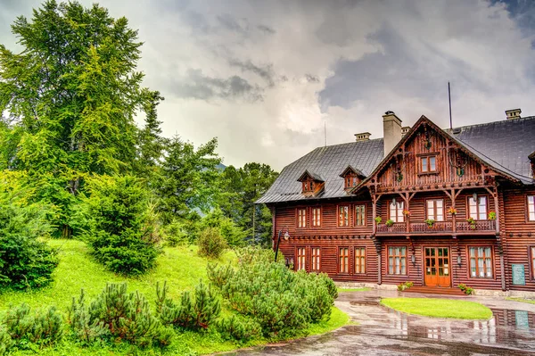 Das Jagdschloss Des Grafen Hohenlohe Tatransk Javorina Slowakei — Stockfoto