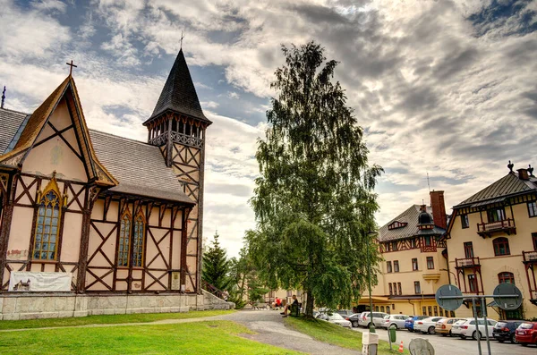 Tatranska Lomnica Eslovaquia Vista Tatranska Lomnica Países Bajos —  Fotos de Stock