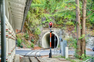 Lillafred, Macaristan - Ağustos 2022: Yaz mevsiminde resim gölü tatil beldesi