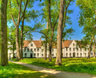 Brüksel, Belçika - Mayıs 2022: Güneşli havada tarihi merkez, HDR Görüntü