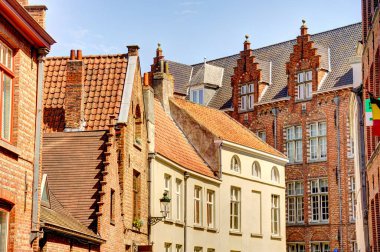 Brüksel, Belçika - Mayıs 2022: Güneşli havada tarihi merkez, HDR Görüntü