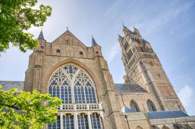 Brüksel, Belçika - Mayıs 2022: Güneşli havada tarihi merkez, HDR Görüntü