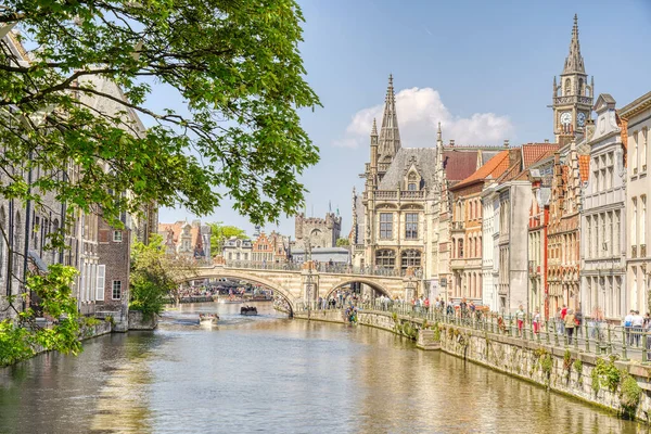 Uitzicht Havenstad Gent Noordwest België — Stockfoto