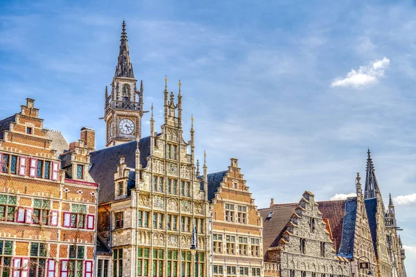 Gent Hamnstadsutsikt Nordvästra Belgien — Stockfoto