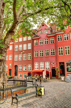 Kopenhag, Danimarka - Temmuz 2015: Yaz mevsiminde tarihi merkez