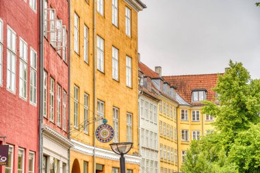 Kopenhag, Danimarka - Temmuz 2015: Yaz mevsiminde tarihi merkez