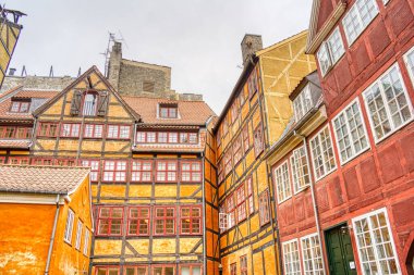 Kopenhag, Danimarka - Temmuz 2015: Yaz mevsiminde tarihi merkez