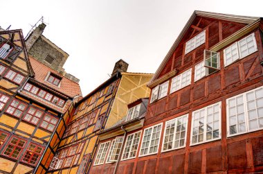 Kopenhag, Danimarka - Temmuz 2015: Yaz mevsiminde tarihi merkez