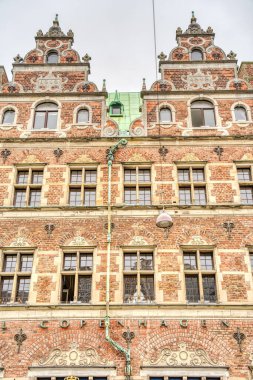 Kopenhag, Danimarka - Temmuz 2015: Yaz mevsiminde tarihi merkez