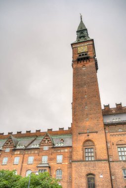 Kopenhag, Danimarka - Temmuz 2015: Yaz mevsiminde tarihi merkez